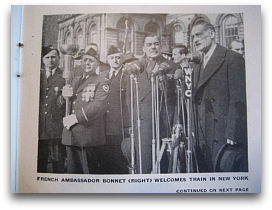 Merci Train LIFE Article 02/28/49 - Welcome Committee for the French Ambassador