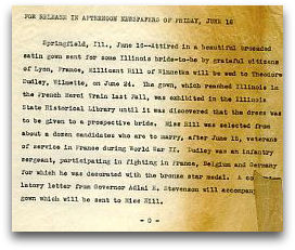 The wedding announcement of Mr. & Mrs. Theodore Dudley of Cary, Illinois