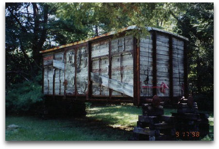 Rhode Island Merci Boxcar before restoration