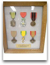 Framed Bertrand Medals