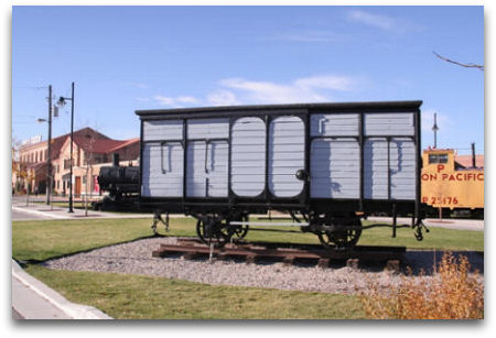 Boxcar at Union Station RR Museum in October 2006